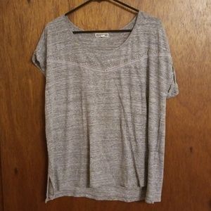 Comfortable grey embellished shirt